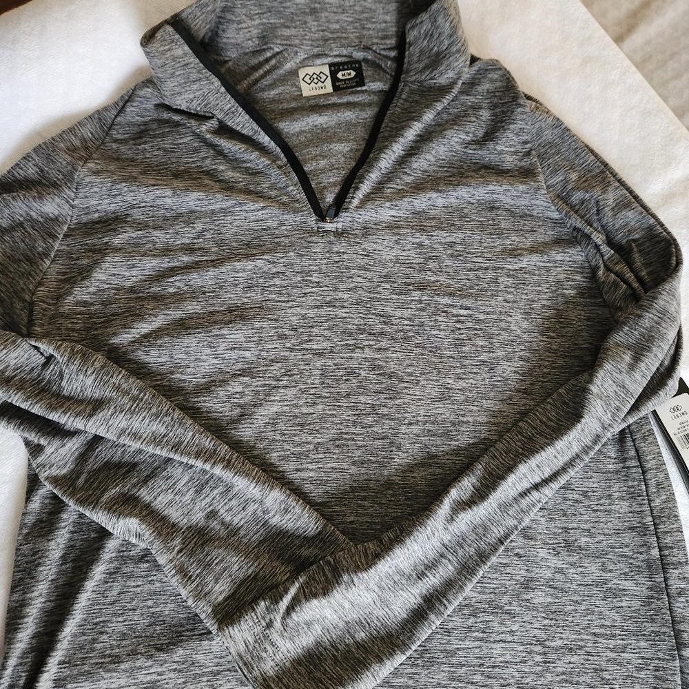 Mens legend black/gray New long sleeve breathable shirt size medium